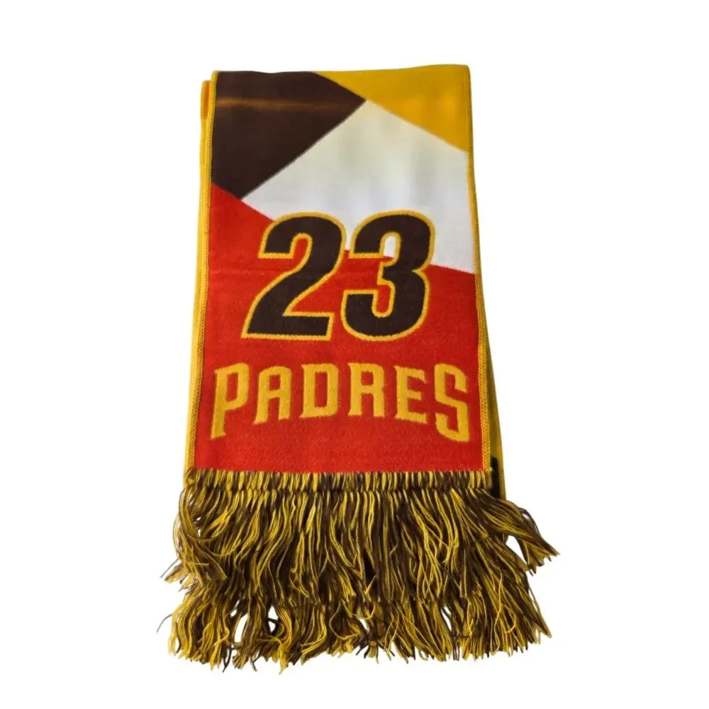 SD Padres Opening Commemorative Scarf Featuring Tatis Jr & Machado Brand New 55